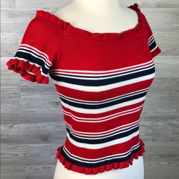 NWOT Almost Famous Ribbed Stretch Tee - Picture 4 of 10